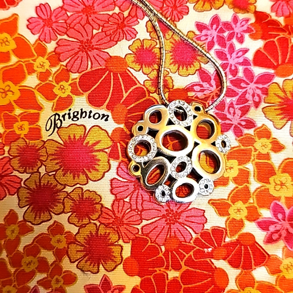 Brighton gold, silver and crystal necklace